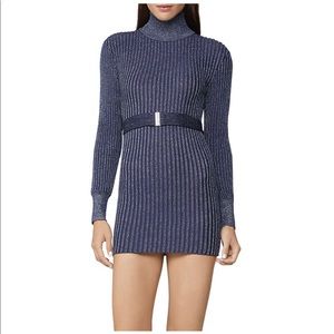 ISO Hervé Legér Rib Knit Turtleneck Dress in Small